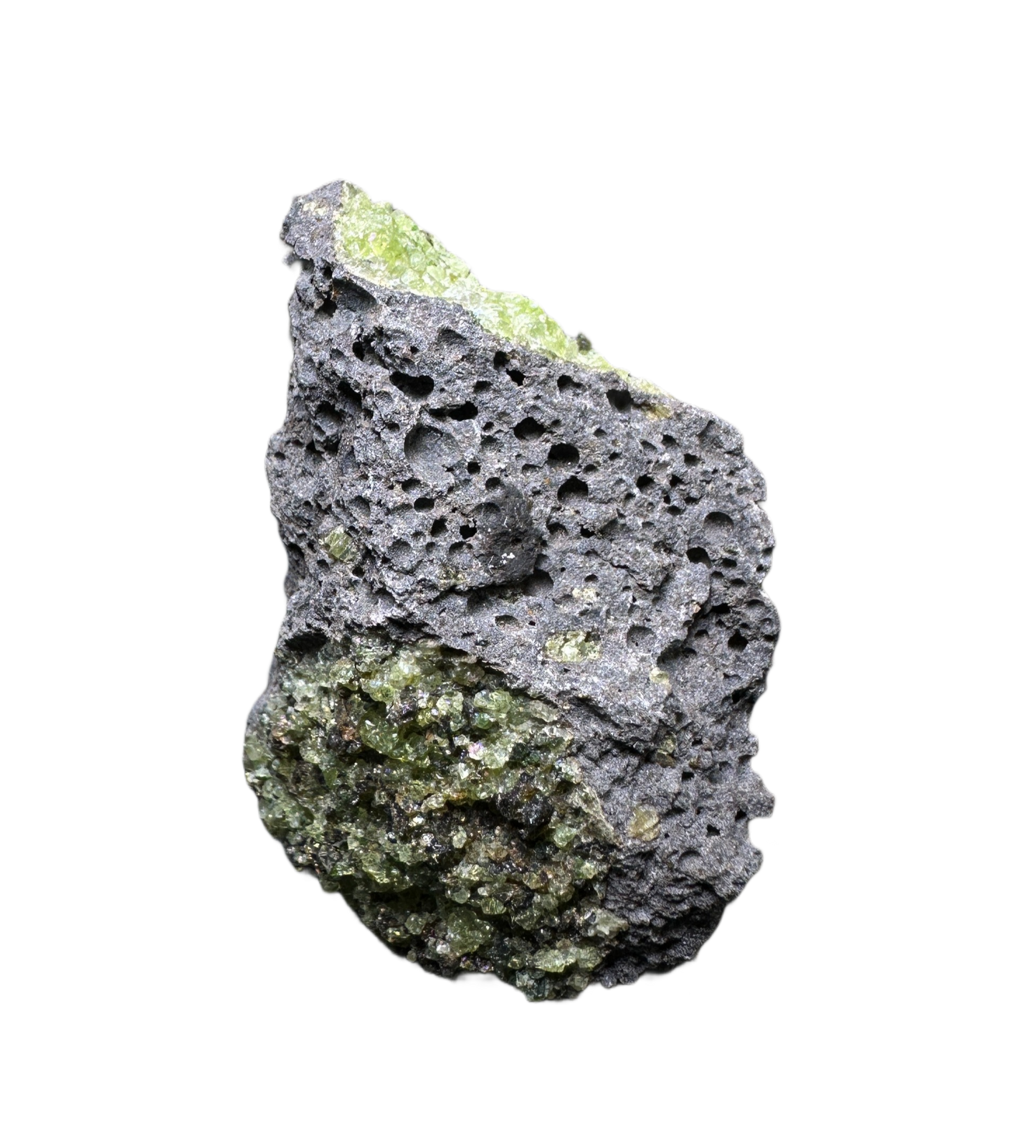 Olivine in Basalt Matrix
