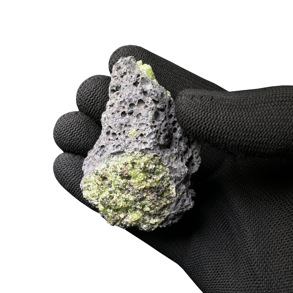 Olivine in Basalt Matrix