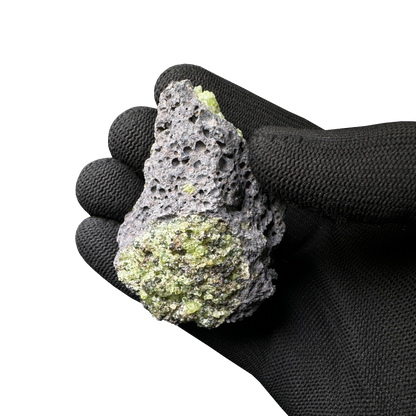 Olivine in Basalt Matrix