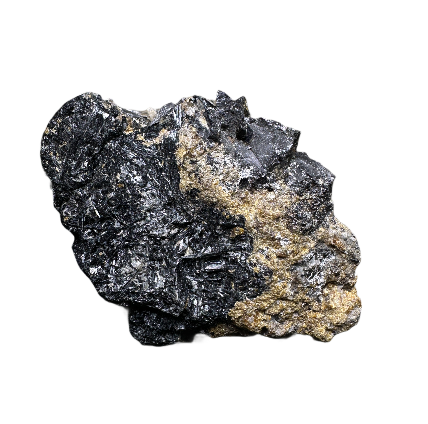 Schorl on Feldspor With Baryte