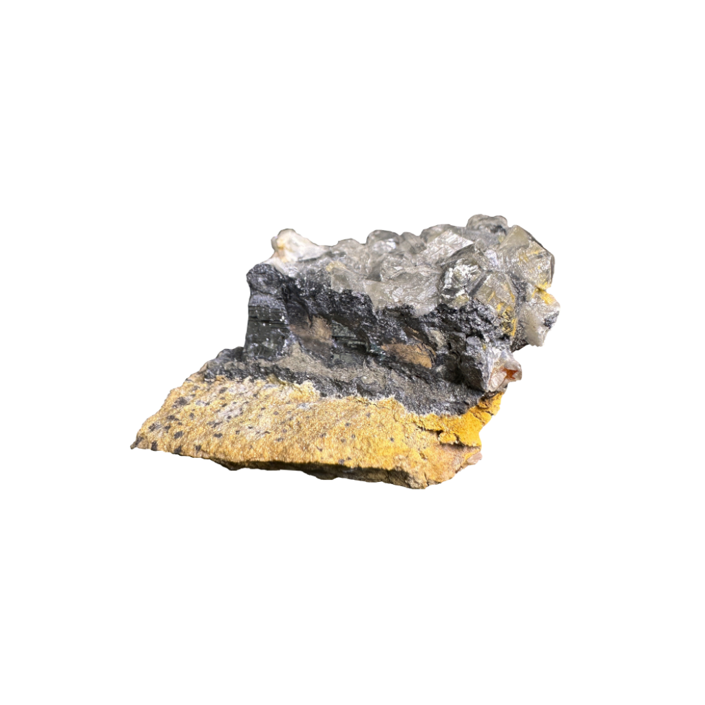 Galena with Baryte & Cacite