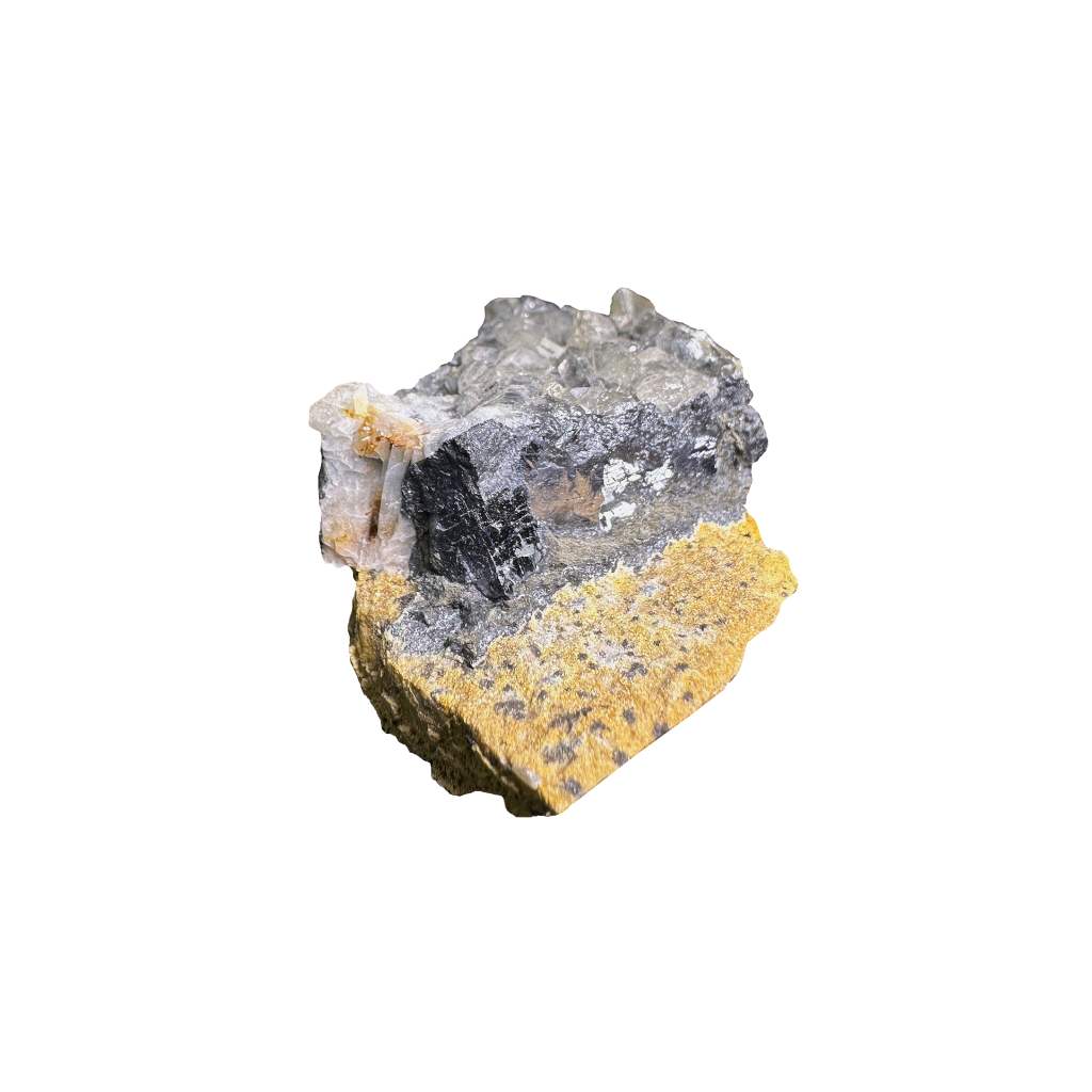 Galena with Baryte & Cacite
