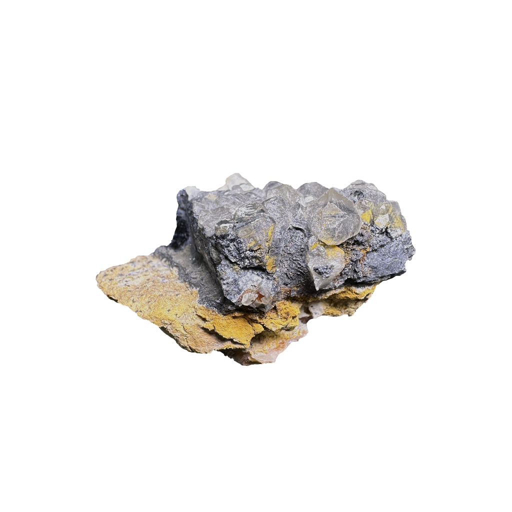 Galena with Baryte & Cacite