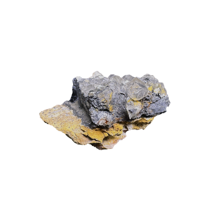 Galena with Baryte & Cacite