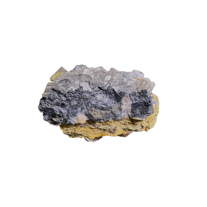 Galena with Baryte & Cacite