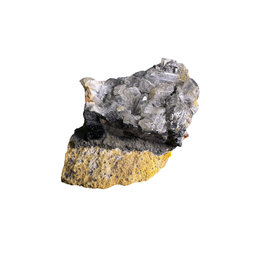 Galena with Baryte & Cacite