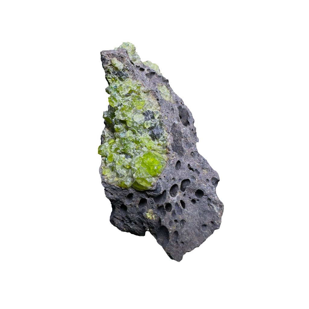 Olivine in Basalt Matrix