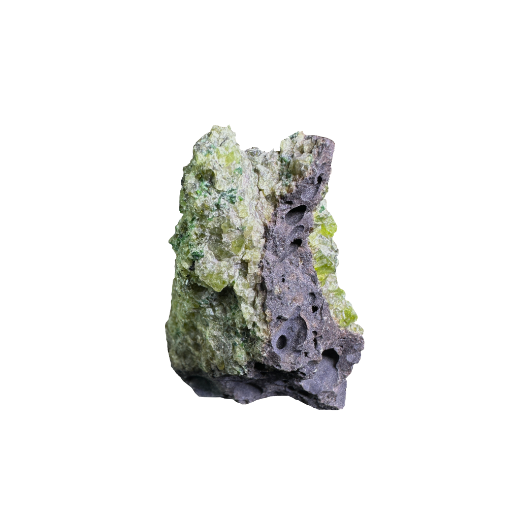 Olivine in Basalt Matrix