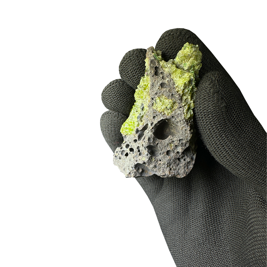 Olivine in Basalt Matrix