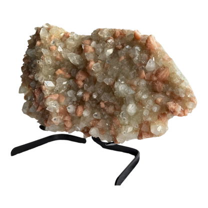 Pointed Apophyllite with Pink Stilbite