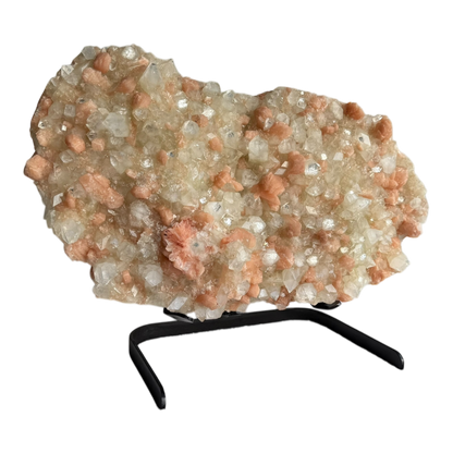 Pointed Apophyllite with Pink Stilbite
