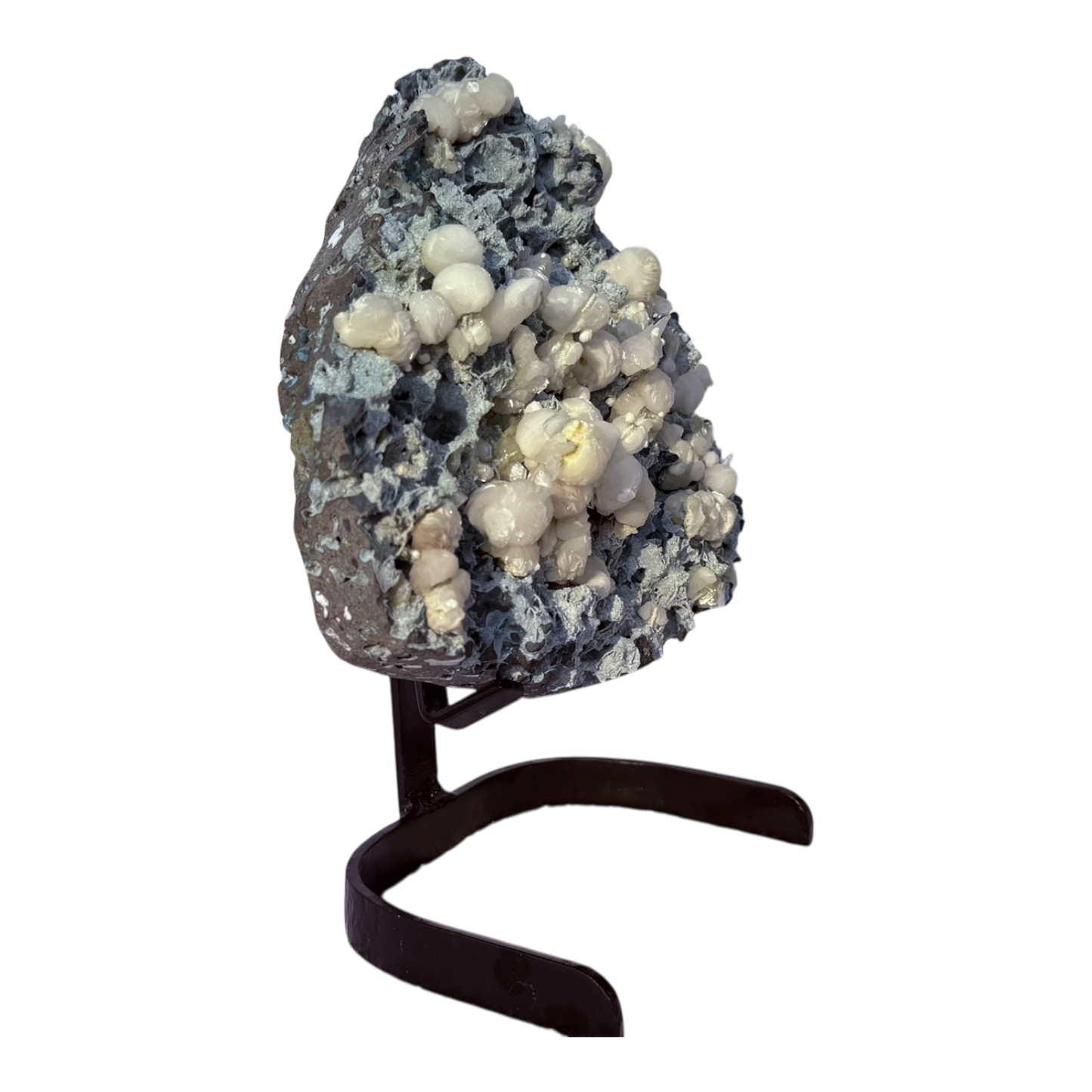 Gyrolite on Grey Chalcedony