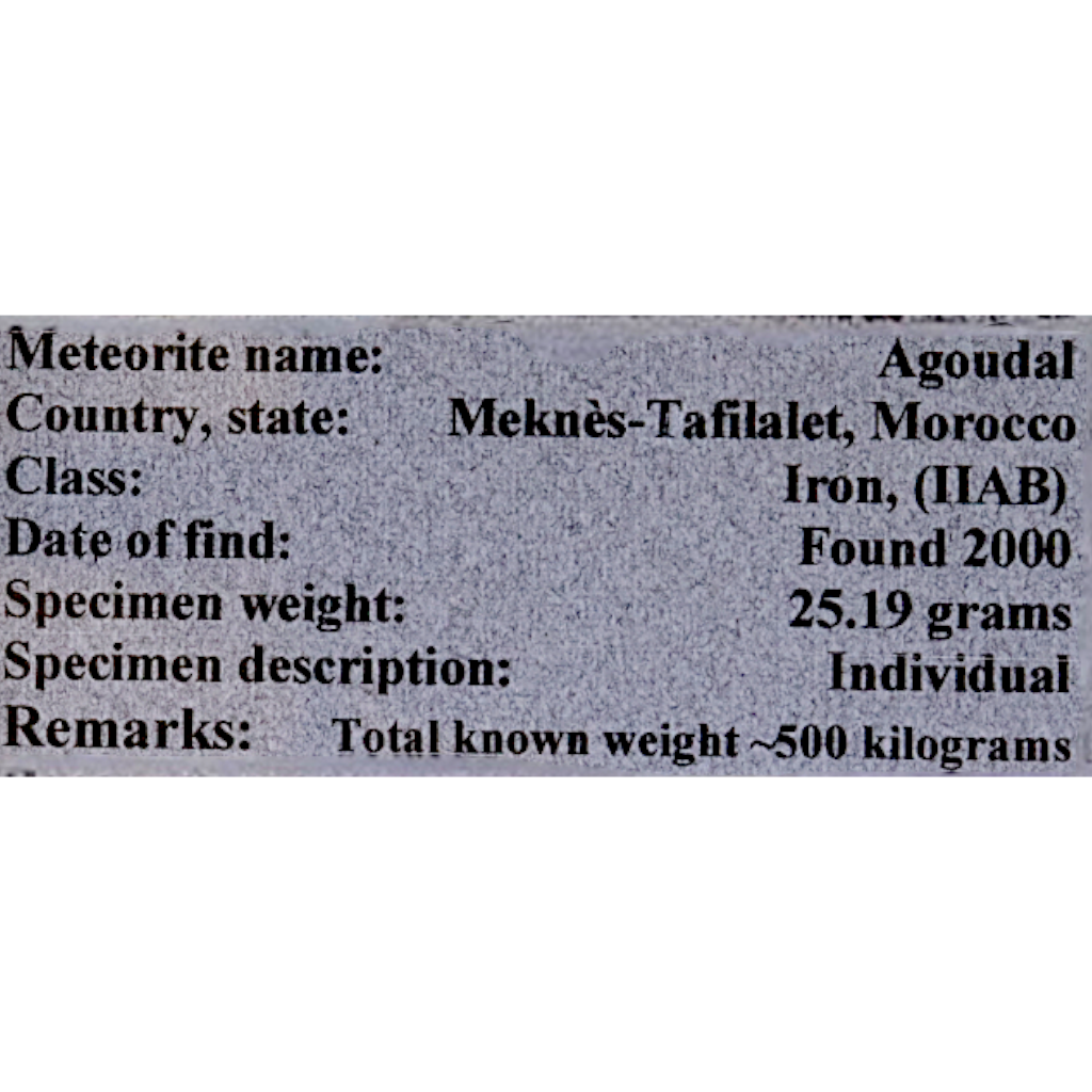 Meteorite (Agoudal)