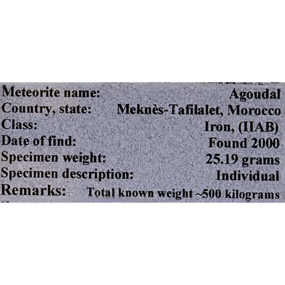 Meteorite (Agoudal)