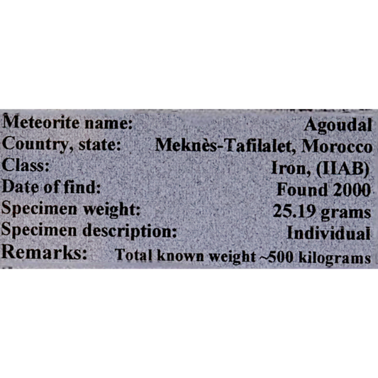 Meteorite (Agoudal)