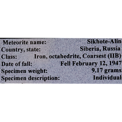 Meteorite (Sikhote-Alin)