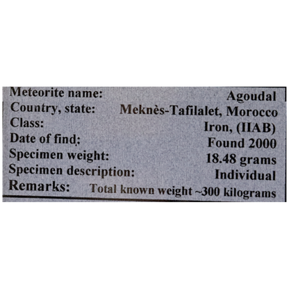 Meteorite (Agoudal)