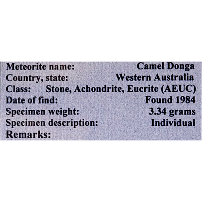 Meteorite (Camel Donga)