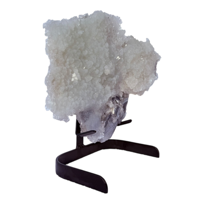 Apophyllite on Agatized Quartz