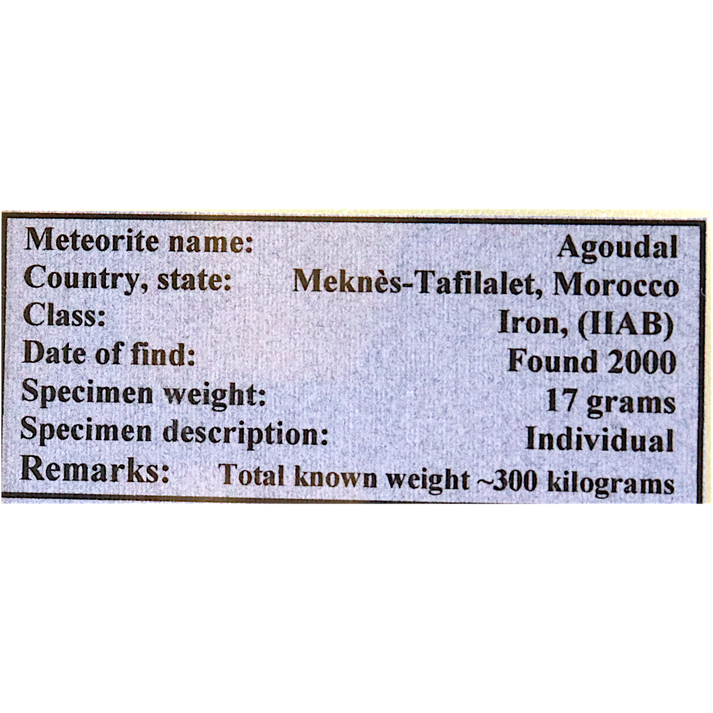 Meteorite (Agoudal)