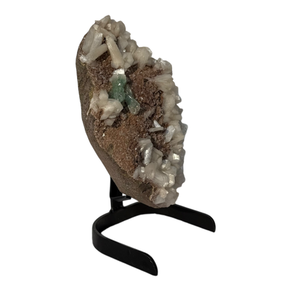 Green Apophyllite with Stilbite on Micro Heulandite Matrix