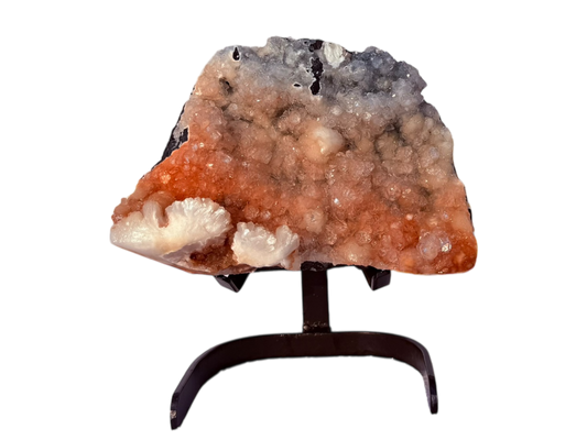 Orange Apophyllite with stilbite