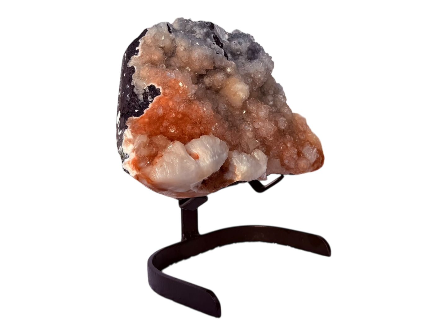 Orange Apophyllite with stilbite