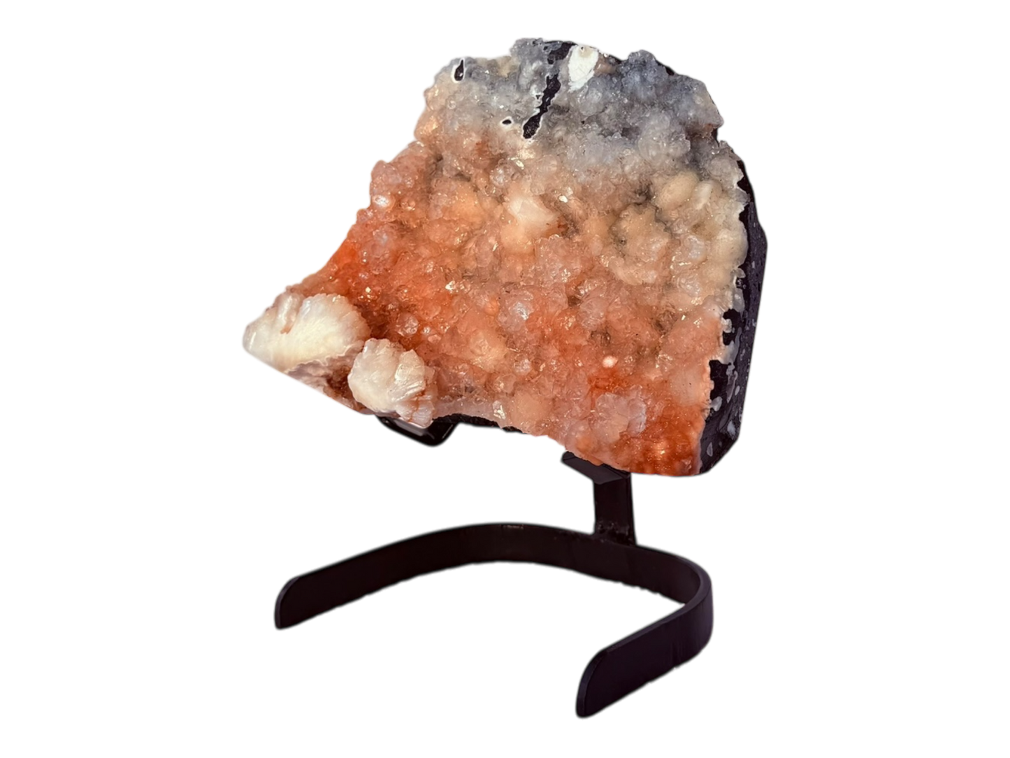 Orange Apophyllite with stilbite
