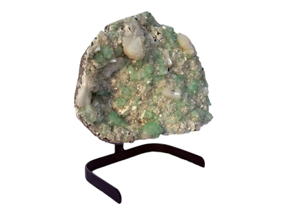 Green Apophyllite with stilbite
