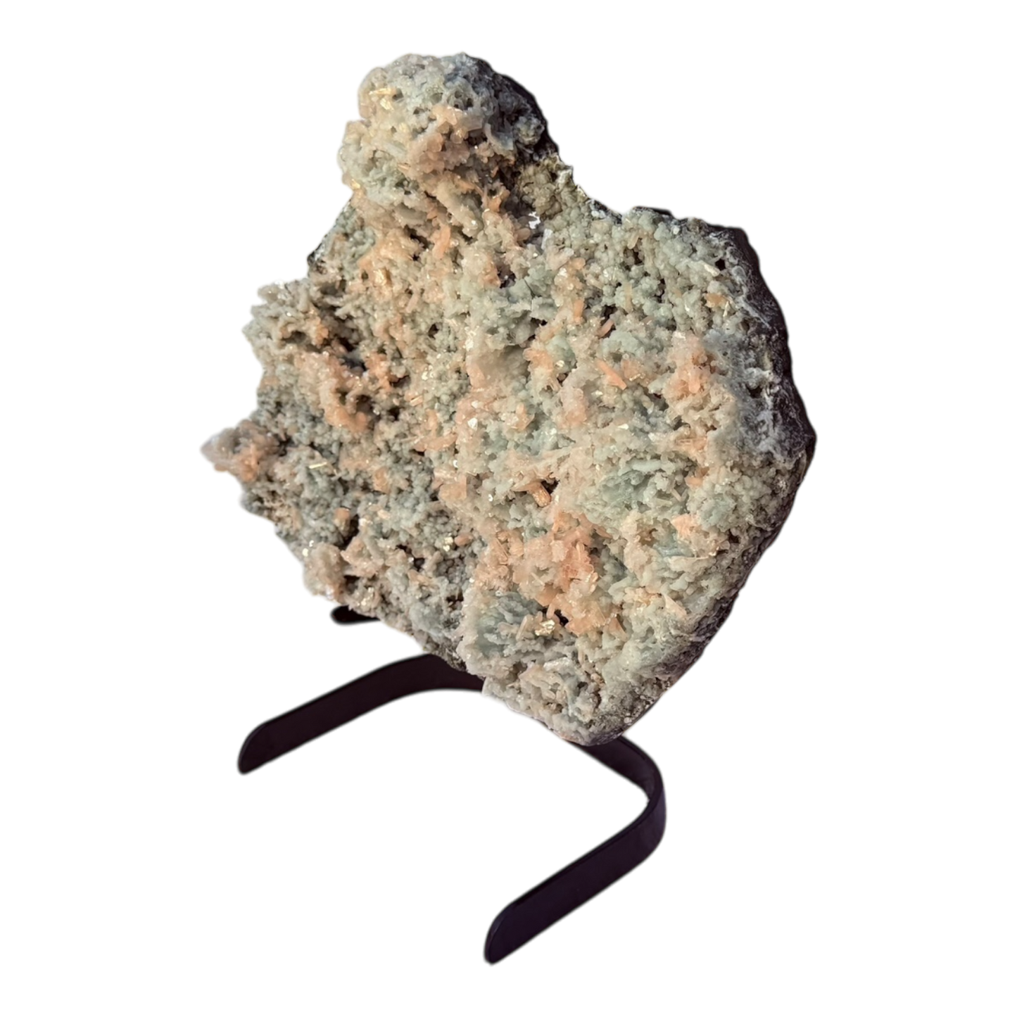 Petal Stilbite on Chalcedony