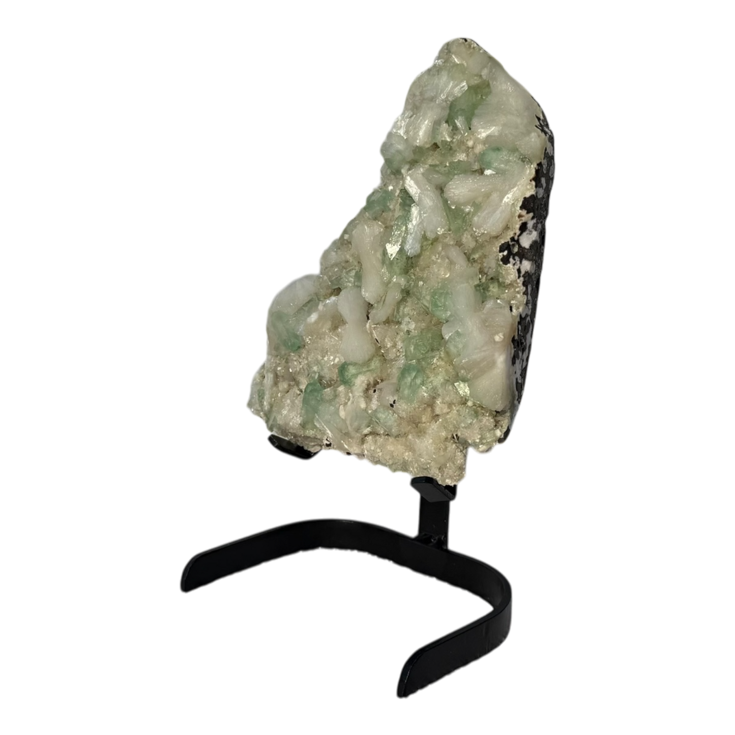 Green Apophyllite with Stilbite