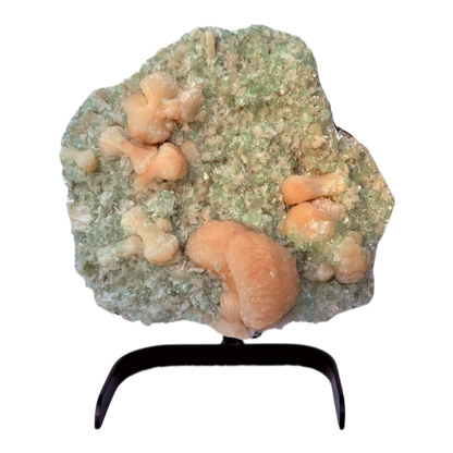 Green Apophyllite with Stilbite