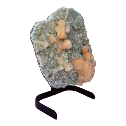 Green Apophyllite with Stilbite