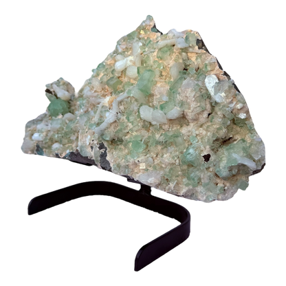 Green Apophyllite with Stilbite and Scolecite