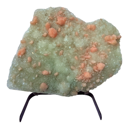 Green Apophyllite with stilbite
