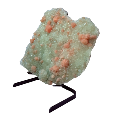 Green Apophyllite with stilbite