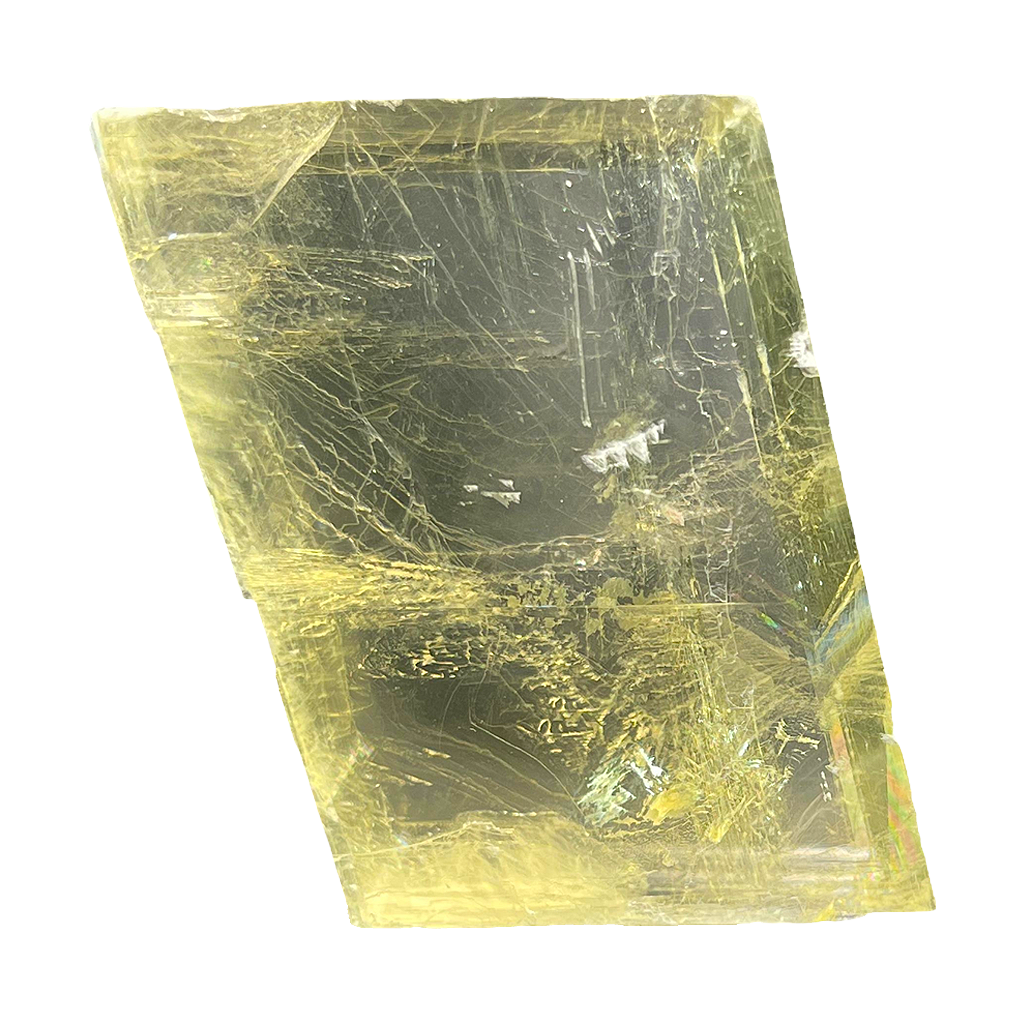 Honey Calcite Rainbow Cube