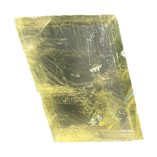 Honey Calcite Rainbow Cube