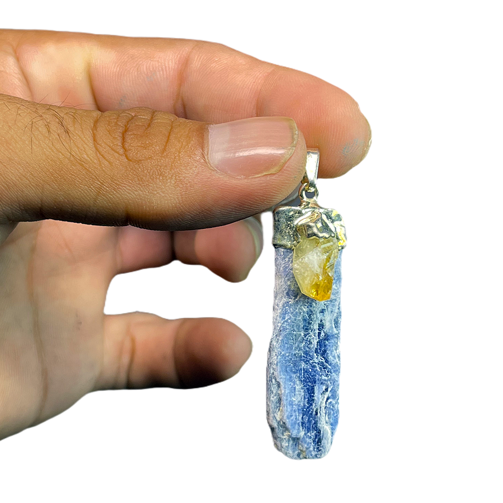 Citrine Kyanite Pendents