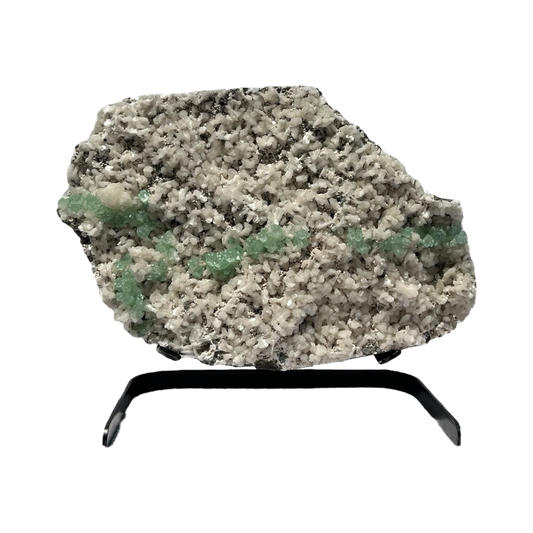 Green Apophyllite with stilbite