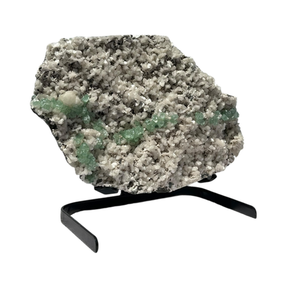 Green Apophyllite with stilbite