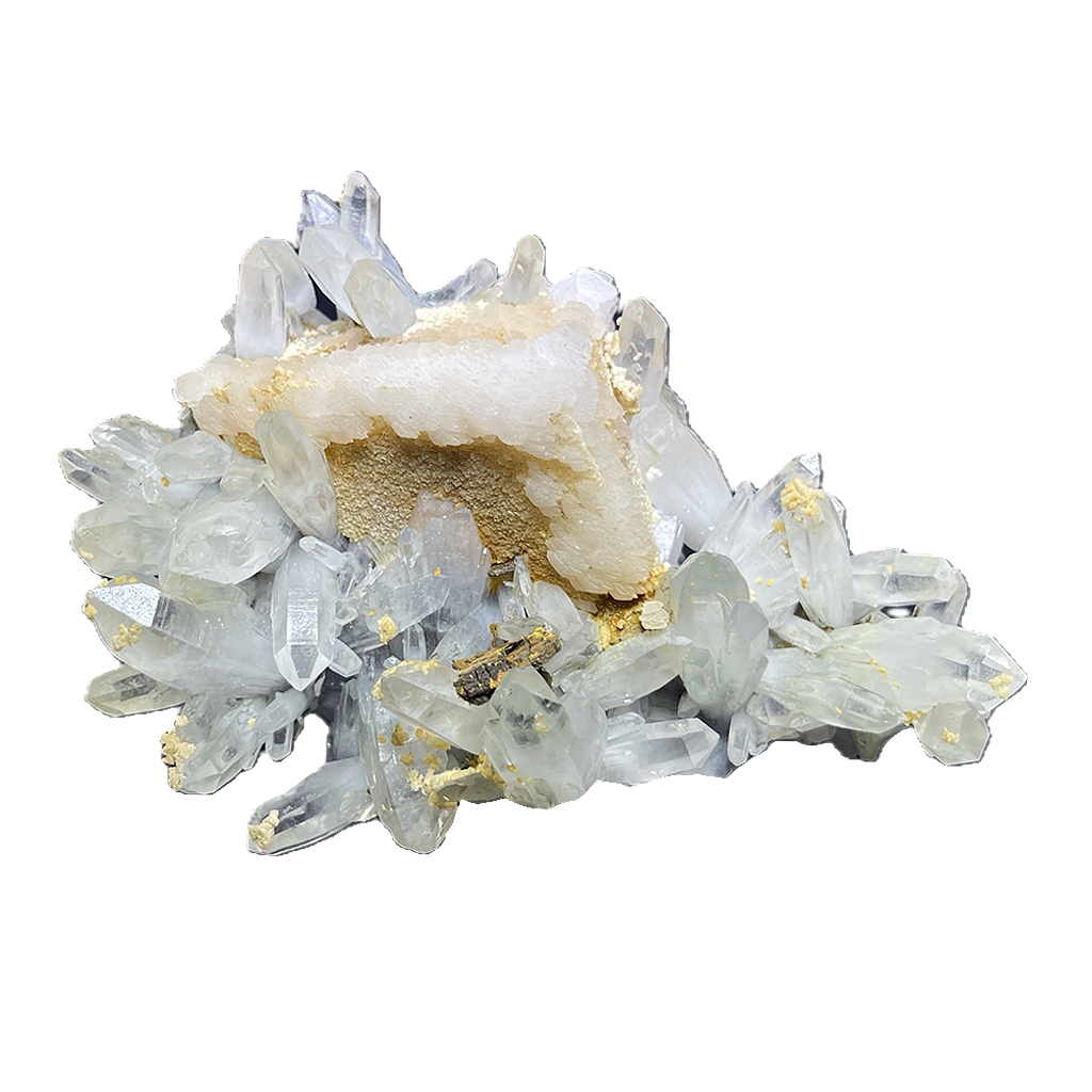 Quartz with Coated Calcite