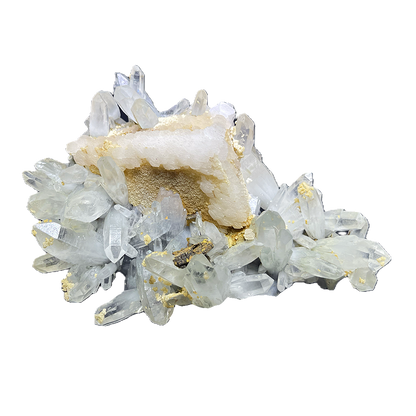Quartz with Coated Calcite