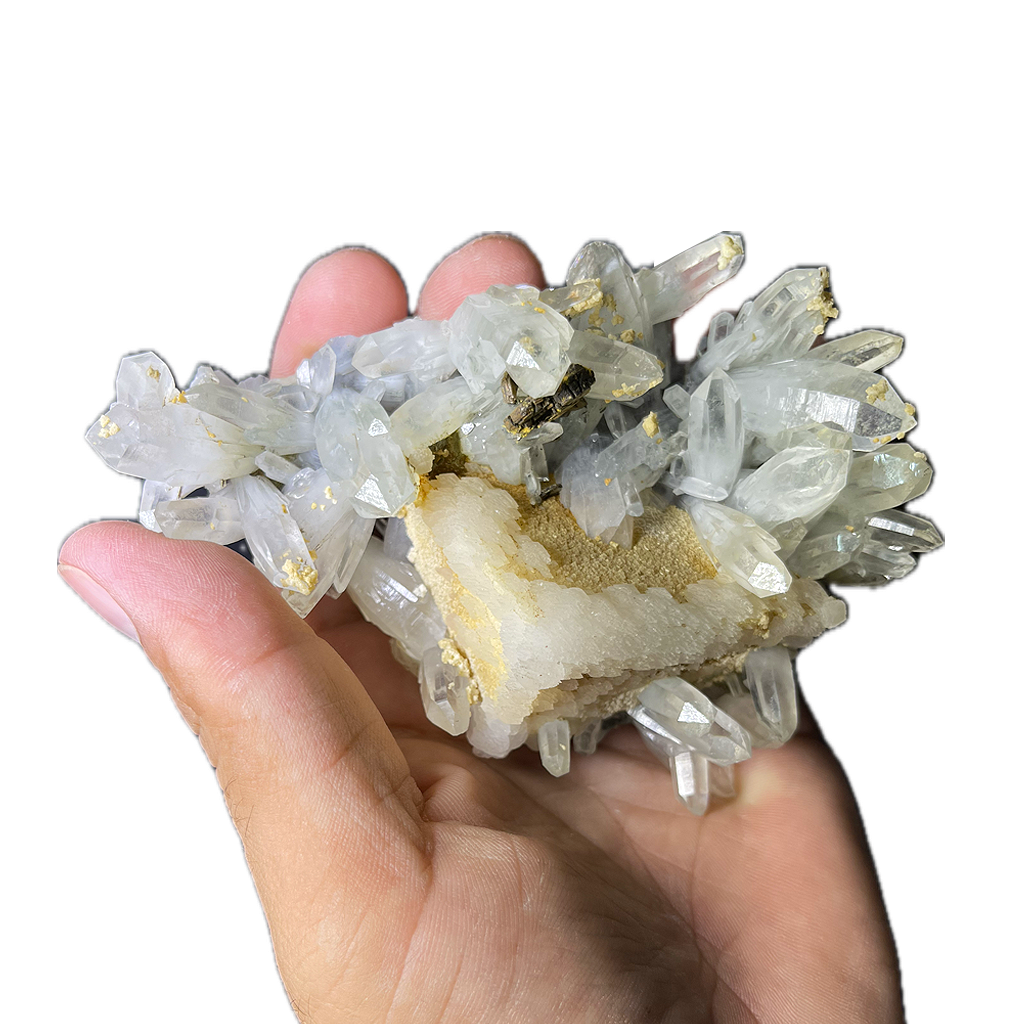 Quartz with Coated Calcite