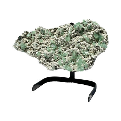 Green Apophyllite on Heulandite