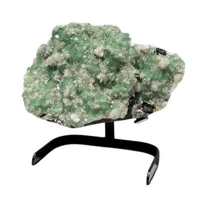 Green Apophyllite with stilbite