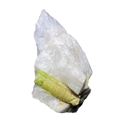Green Tourmaline in Quartz