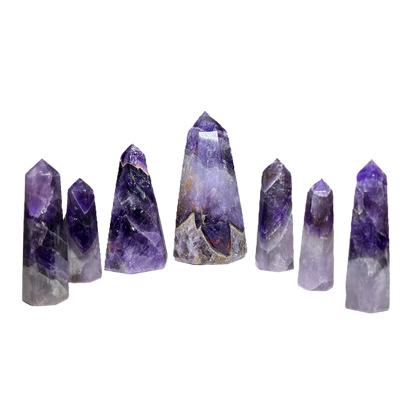 Chevron Amethyst Crystals ( 7 Piece Set )