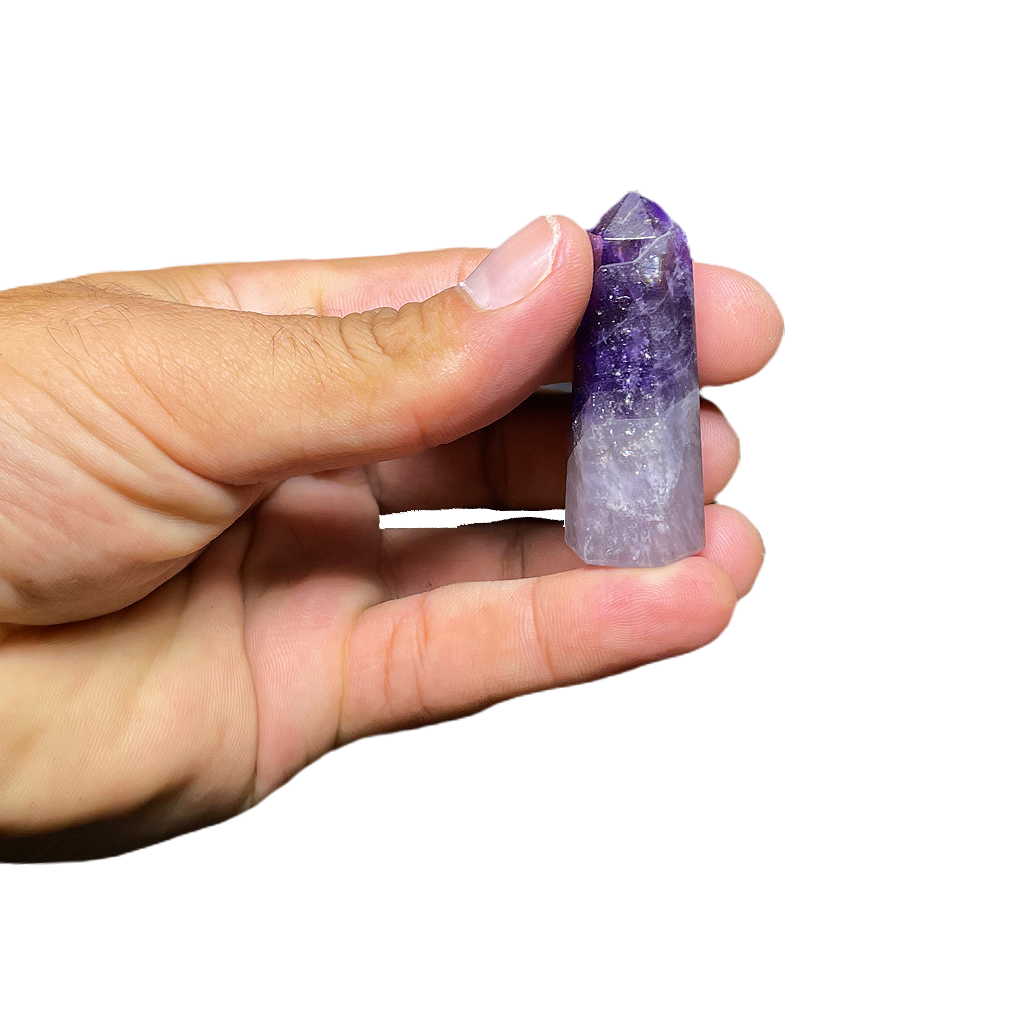 Chevron Amethyst Crystals ( 7 Piece Set )