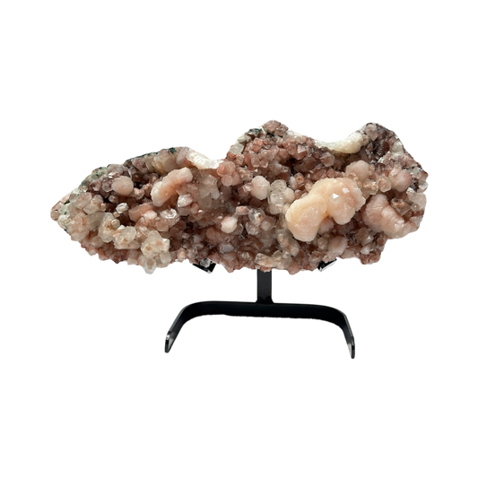 Pink Apophyllite with stilbite